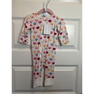 13.Bestaroo Sweet Treats Bamboo Cake Pop Print Baby Coverall Sleeper 3-6M 522C